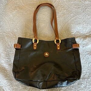 Vintage Capezio Black Brown Bag Purse